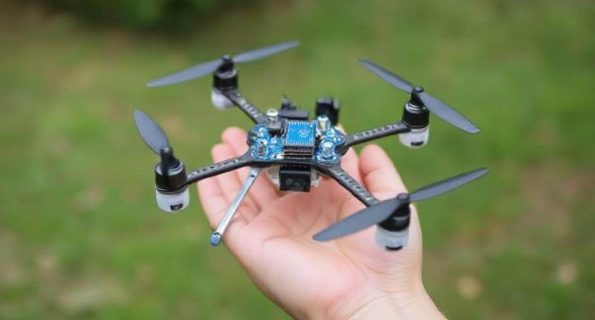 Arduino Uno microcontroller on a breadboard