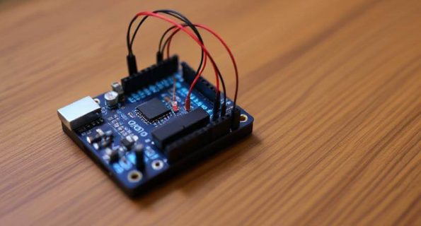 Pressure sensor connected to Arduino board